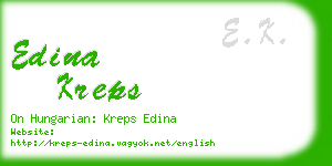 edina kreps business card